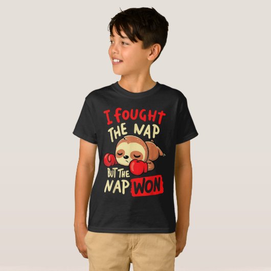 Sloth I Fought The Nap But The Nap Won T-Shirt (Vorne ganz)
