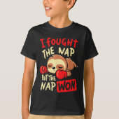 Sloth I Fought The Nap But The Nap Won T-Shirt (Vorderseite)