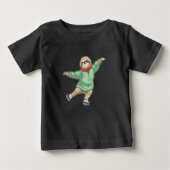 Sloth Ice Skaten Ice Skate Baby T-shirt (Vorderseite)
