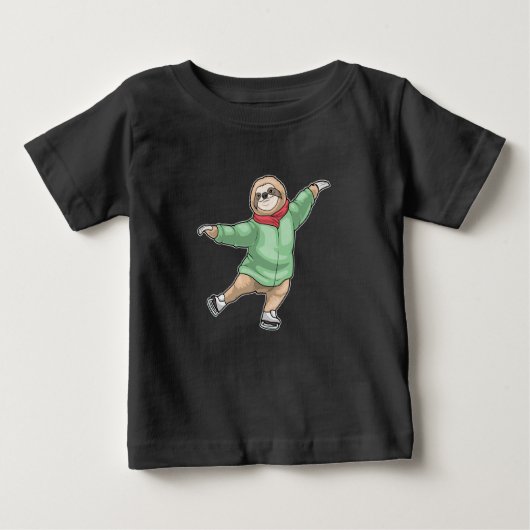 Sloth Ice Skaten Ice Skate Baby T-shirt (Vorderseite)