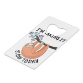 Sloth, ich nehme es heute langsam geldbeutel flaschenöffner (Rückseite Schrägansicht)