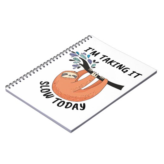 Sloth, ich nehme es heute langsam notizblock (Linke Seite)