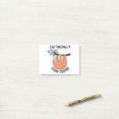 Sloth, ich nehme es heute langsam post-it klebezettel (Auf Schreibtisch)