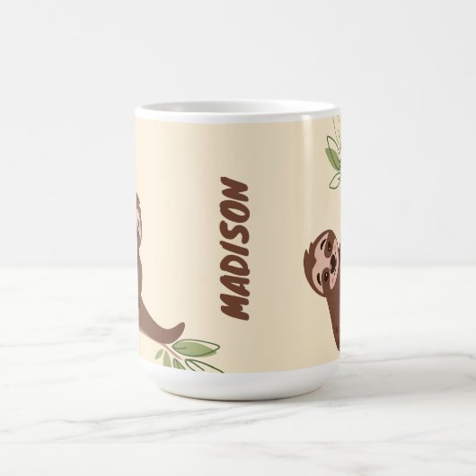 Sloth Illustration Kaffeetasse (Mittel)