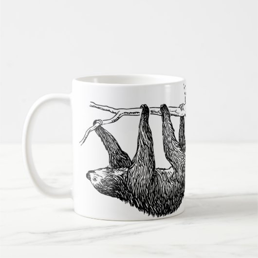 Sloth-Illustrations-Tasse Kaffeetasse (Links)