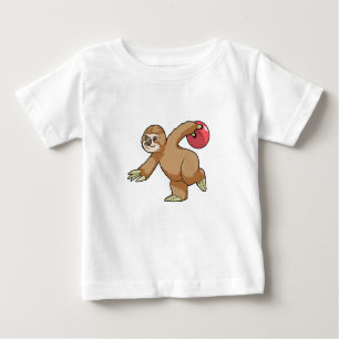 Sloth im Bowling mit Bowlingball Baby T-shirt