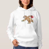 Sloth im Bowling mit Bowlingball Hoodie (Vorderseite)