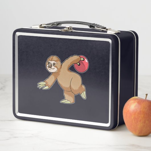 Sloth im Bowling mit Bowlingball Metall Brotdose (Beispiel)