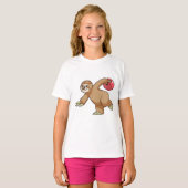 Sloth im Bowling mit Bowlingball T-Shirt (Vorne ganz)