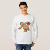 Sloth im Bowling mit Bowlingball T-Shirt (Vorne ganz)