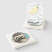 Sloth (in Baker Boy hat) Steinuntersetzer (Seitenansicht)