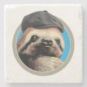Sloth (in Baker Boy hat) Steinuntersetzer (Vorderseite)