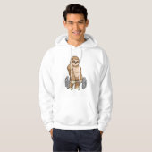 Sloth in Bodybuilding mit Barbell Hoodie (Vorne ganz)