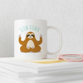 Sloth in Lotus Yoga Pose "Slow Down" Kaffeetasse