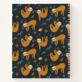 Sloth in Lotus Yoga Pose "Slow Down" Notizblock (Rückseite)