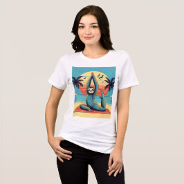 Sloth in Yoga Pose Unisex Tri-Blend Shirt