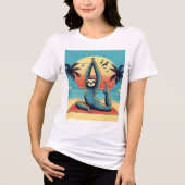 Sloth in Yoga Pose Unisex Tri-Blend Shirt (Vorderseite)