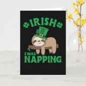 Sloth Ireland Saint Patrick's Day I What Napping C Karte (Gelbe Blume)