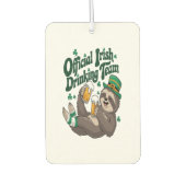 Sloth Irish Drinking St Patrick's Day Autolufterfrischer (Vorderseite)