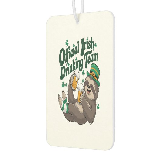 Sloth Irish Drinking St Patrick's Day Autolufterfrischer (Links)