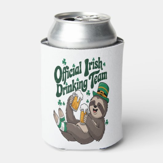 Sloth Irish Drinking St Patrick's Day Dosenkühler (Kanne Vorderseite)