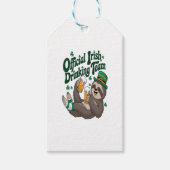 Sloth Irish Drinking St Patrick's Day Geschenkanhänger (Vorderseite)