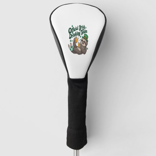Sloth Irish Drinking St Patrick's Day Golf Headcover (Vorderseite)