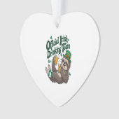 Sloth Irish Drinking St Patrick's Day Ornament (Vorderseite)