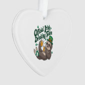 Sloth Irish Drinking St Patrick's Day Ornament (Vorderseite)
