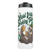 Sloth Irish Drinking St Patrick's Day Thermosbecher (Vorderseite)
