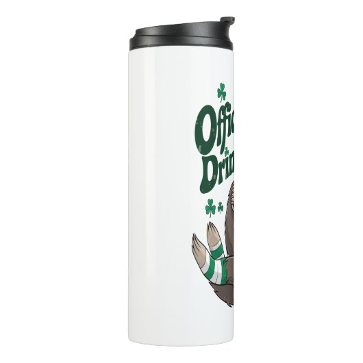 Sloth Irish Drinking St Patrick's Day Thermosbecher (Nach links gedreht)