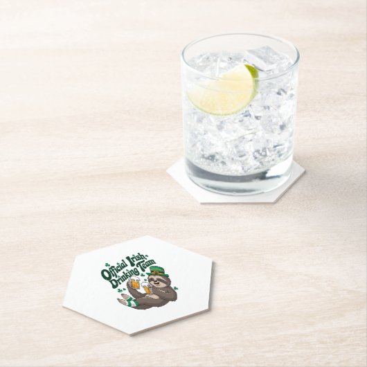 Sloth Irish Drinking St Patrick's Day Untersetzer (Vor Ort)