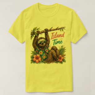 Sloth Island Time T-Shirt   Tropisches T-Shirt