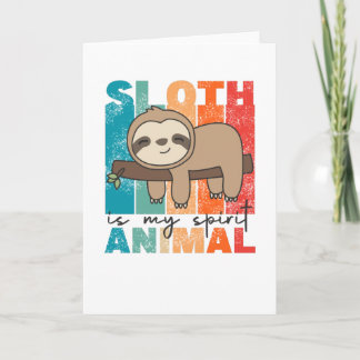 Sloth ist mein Geisttier - süße Faultiere Vintag Karte