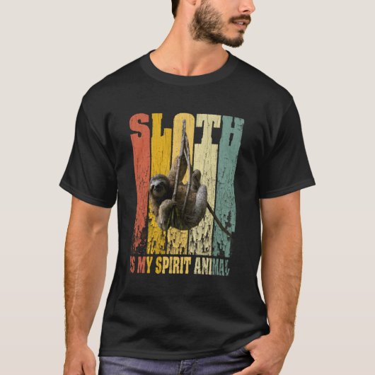 Sloth ist mein Spirit Animal Niedlich Sloth Funny T-Shirt (Vorderseite)