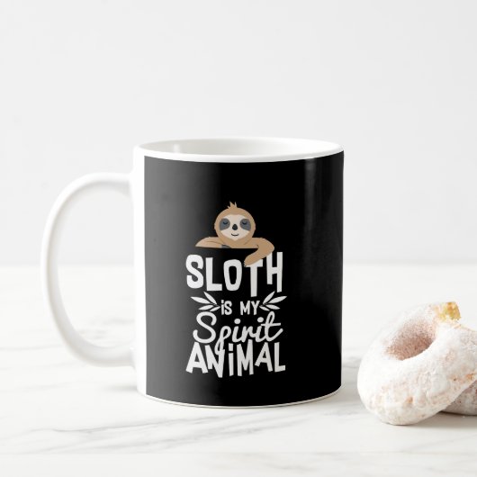 Sloth ist meine Geist-tierische lustige niedliche Kaffeetasse (Mit Donut)