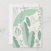 Sloth Jungle Birthday Party Einladung (Rückseite)