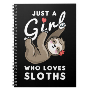 Sloth Just A Girl, der 209 Pisten Liebe Notizblock
