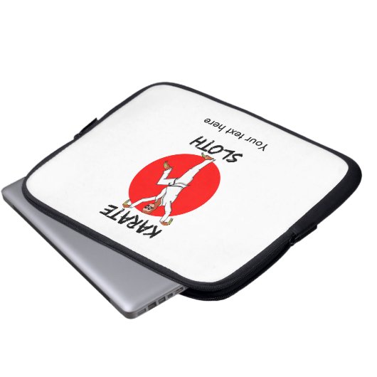 Sloth Karate Laptopschutzhülle (Vorne Knopf)