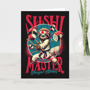 Sloth Karate Sushi Master Karte