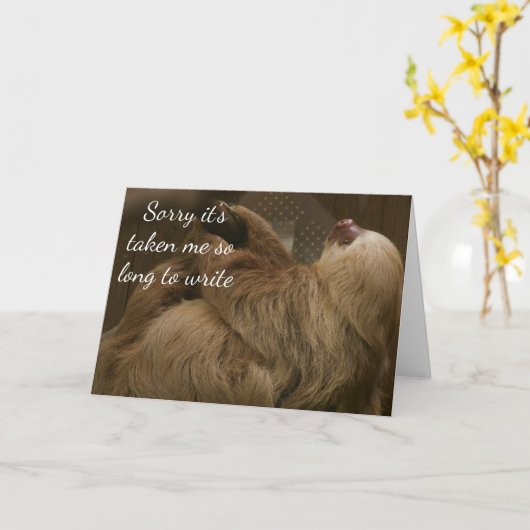 Sloth Karte (Gelbe Blume)