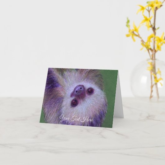 Sloth Karte (Gelbe Blume)