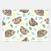 Sloth Kids Wrapping Paper Sheets Geschenkpapier Set (Vorderseite 2)