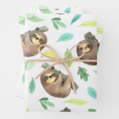 Sloth Kids Wrapping Paper Sheets Geschenkpapier Set (Beispiel)
