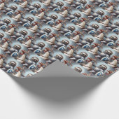 Sloth Knight Fighting Dragons Geschenkpapier (Ecke)