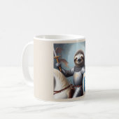 Sloth Knight Fighting Dragons Kaffeetasse (Vorderseite Links)