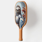 Sloth Knight Fighting Dragons Pickleball Schläger (Links)