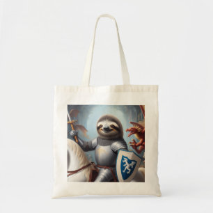 Sloth Knight Fighting Dragons Tragetasche