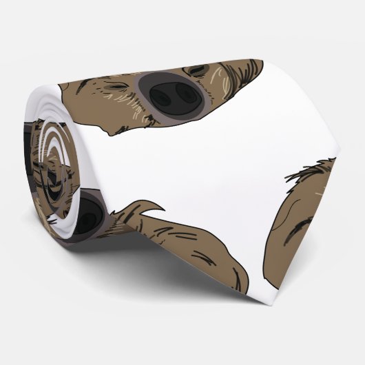 Sloth-Kunst-Krawatte Krawatte (Gerollt)