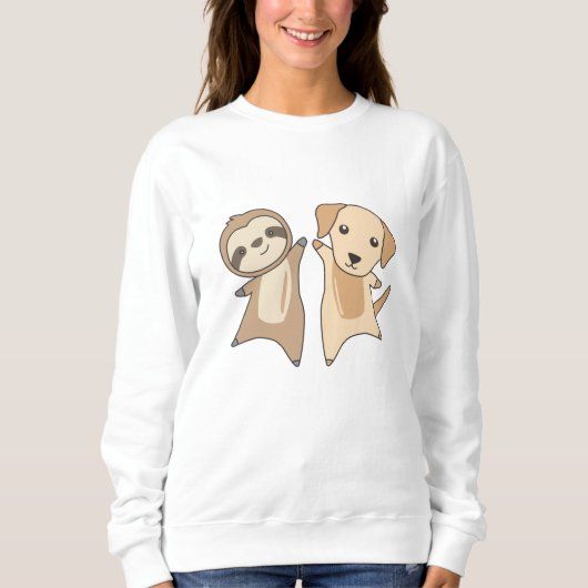 Sloth Labrador Hund Tierfreunde für Kinder Sweatshirt (Vorderseite)